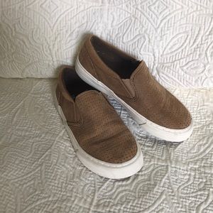 Tan suede slip on shoes, Children’s Place size 11